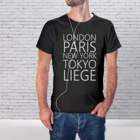London, Paris, Liège- impression de T-shirts personnalisés à Verviers