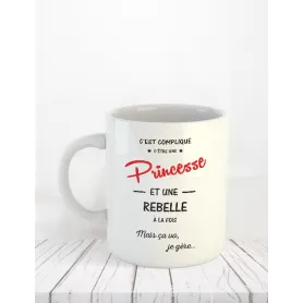 Mug Princesse et rebelle de mugs personnalisés à Verviers - Liège